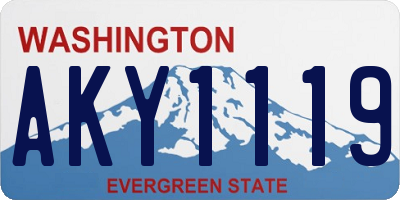 WA license plate AKY1119