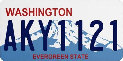 WA license plate AKY1121