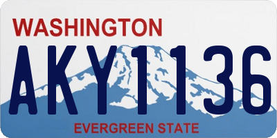 WA license plate AKY1136