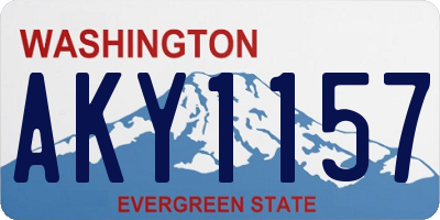 WA license plate AKY1157