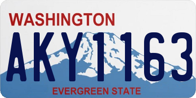 WA license plate AKY1163