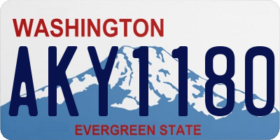 WA license plate AKY1180