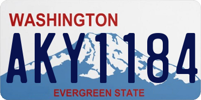 WA license plate AKY1184