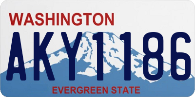 WA license plate AKY1186