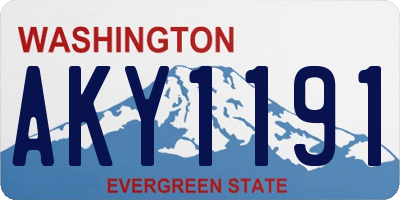 WA license plate AKY1191