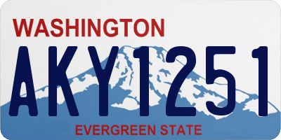 WA license plate AKY1251