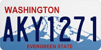 WA license plate AKY1271