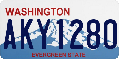 WA license plate AKY1280