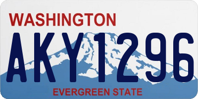 WA license plate AKY1296