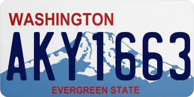 WA license plate AKY1663