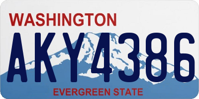 WA license plate AKY4386