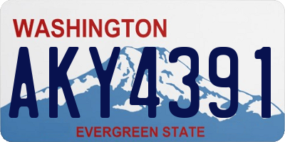 WA license plate AKY4391