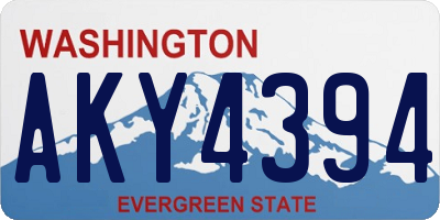 WA license plate AKY4394