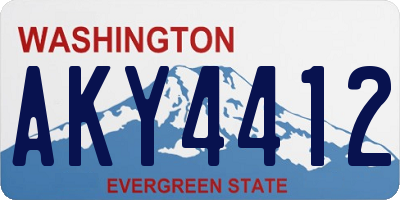 WA license plate AKY4412