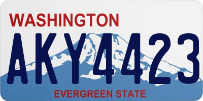 WA license plate AKY4423