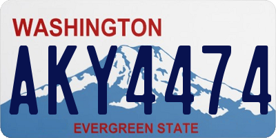 WA license plate AKY4474