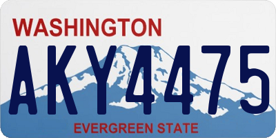 WA license plate AKY4475
