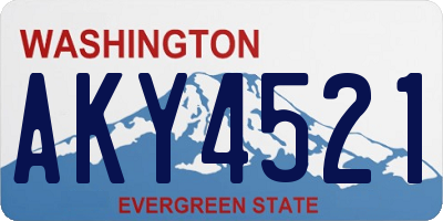 WA license plate AKY4521