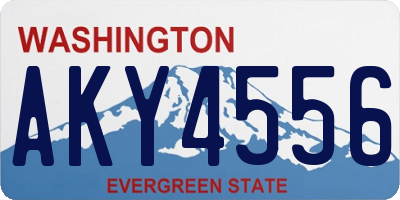 WA license plate AKY4556