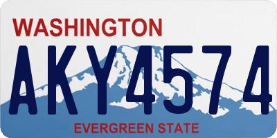 WA license plate AKY4574
