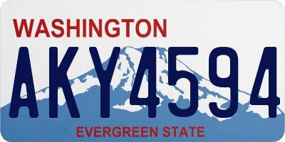 WA license plate AKY4594