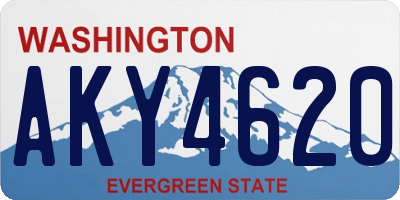 WA license plate AKY4620