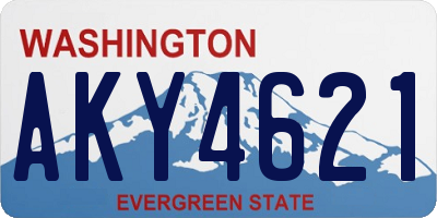 WA license plate AKY4621