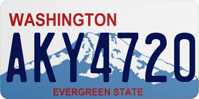 WA license plate AKY4720
