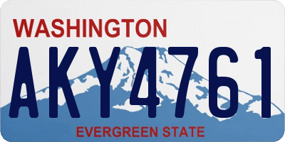 WA license plate AKY4761