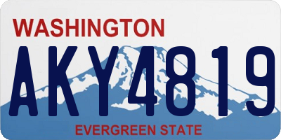 WA license plate AKY4819