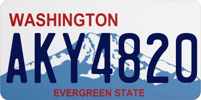 WA license plate AKY4820
