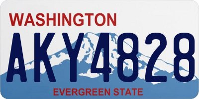 WA license plate AKY4828