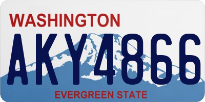 WA license plate AKY4866