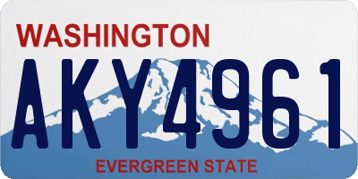 WA license plate AKY4961