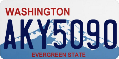 WA license plate AKY5090