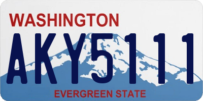 WA license plate AKY5111