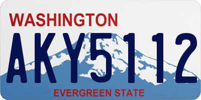 WA license plate AKY5112