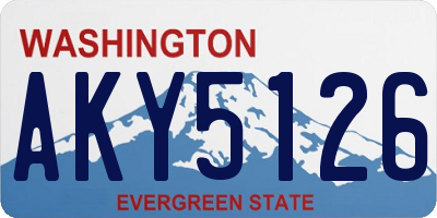 WA license plate AKY5126