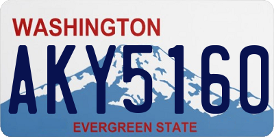 WA license plate AKY5160