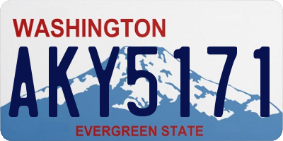 WA license plate AKY5171