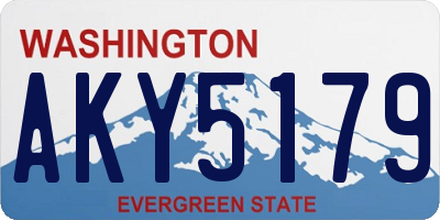 WA license plate AKY5179
