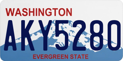 WA license plate AKY5280