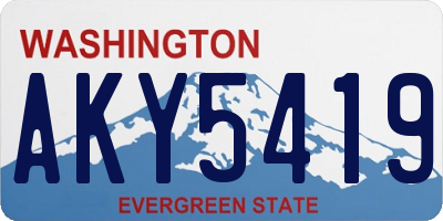 WA license plate AKY5419