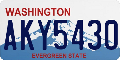 WA license plate AKY5430