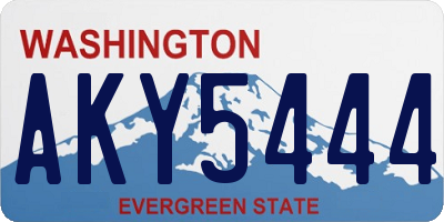 WA license plate AKY5444
