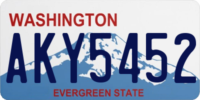WA license plate AKY5452