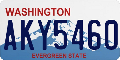 WA license plate AKY5460