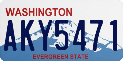 WA license plate AKY5471