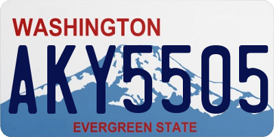 WA license plate AKY5505