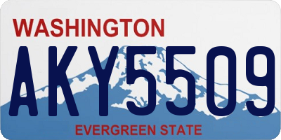 WA license plate AKY5509